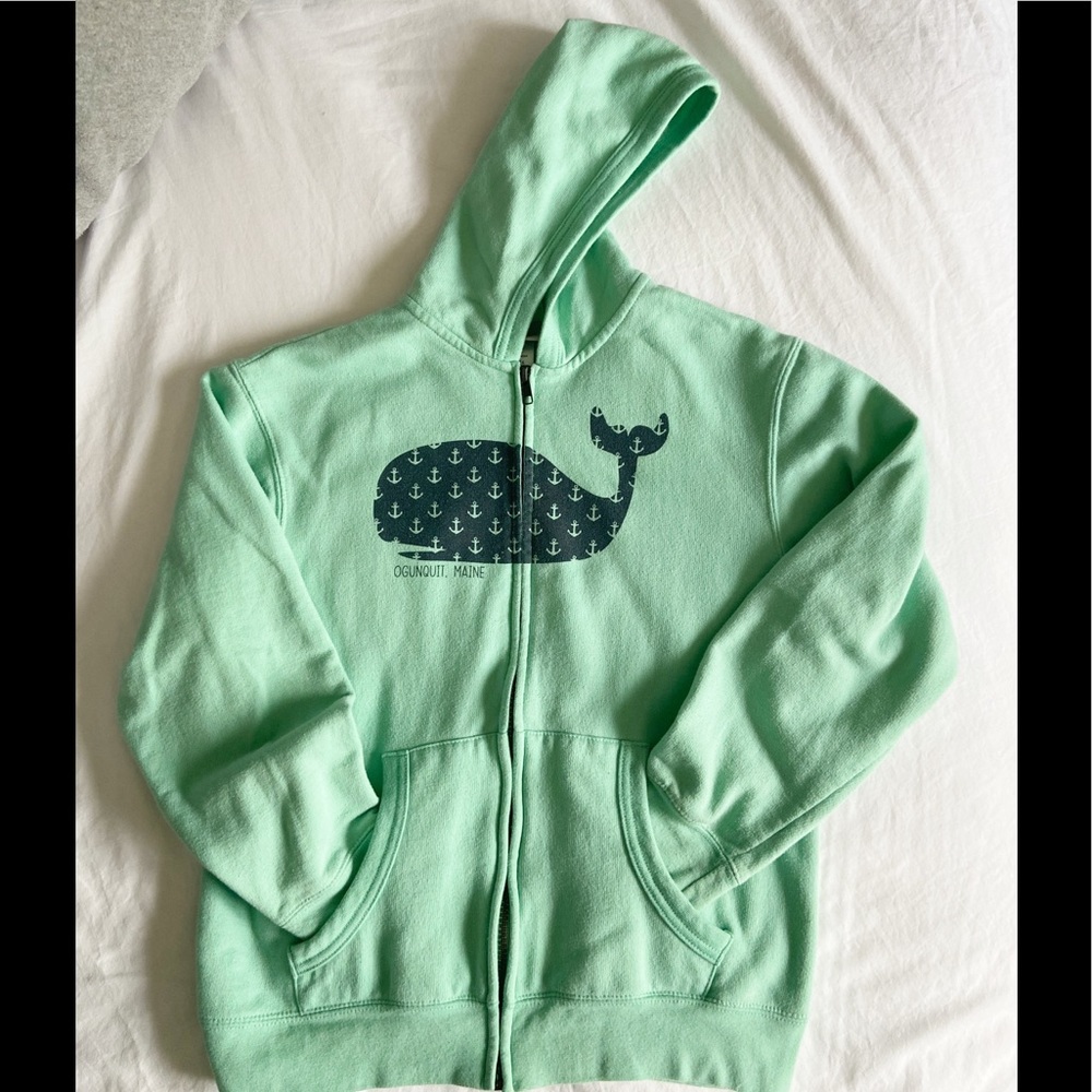 Ogunquit Maine Mint Green Zip Up Hoodie